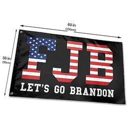 FJB Lets Go Brandon Flag Star Vivid Colour UV Fade Resistant Double Stitched Decoration Banner 90x150cm Digital Print Wholesale