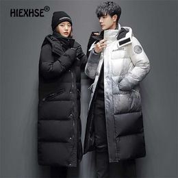 Hiexse Brand Winter Men Down Jacket Couples Stylish Coat Thicken Outdoor Warm Windproof Duck 211214