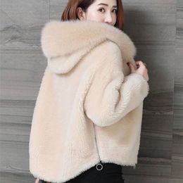 Women Faux Fur Coat Imitation Plush Jacket Winter Fashion Casual Short 's Clothing 211220