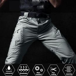 Men's Pants City Military Casual Cargo Elastic Outdoor Army Trousers Men Slim Many Pockets Waterproof Wear Resistant Tactical Pant