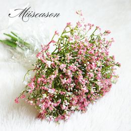 16pcs/bunch Babies Breath Artificial Flowers Fake Gypsophila DIY Floral Bouquets Arrangement Wedding Home Garden Party Decor