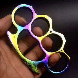 Finger Colorful Thickened Tiger Four Martial Arts Fighting Iron Self Defense Hand Clasp Fist Alloy