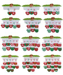 DIY Personalised Christmas Socks Decoration Resin Creative Sockings Pendant Family Home Ornament