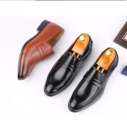 Luxury Crocodile Shoes Slip-on Flat Oxfords Men Casual Fashion Pointed Toe Dress Shoe Business Wedding boots