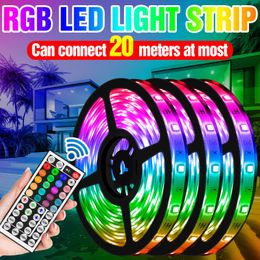 Strips Strip Light SMD Waterproof Flexible Lamp DC12V Ribbon Tape 5M 10M 15M 20M Fita Diode US EU UK PlugLED StripsLED LED