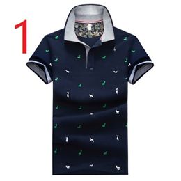 summer explosion models men's fashion print pattern lapel Polo shirt short-sleeved t-shirt 210420