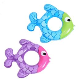 Детские надувные плавательные кольца рыбы формы воздушный матрас поплавки игрушки воды плавающие детские трубы младенческие кольца плавания поплавок бассейн аксессуары