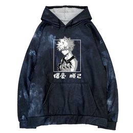 3D Hoodies Women/Men My Boku No Hero Academia Katsuki Bakugou Long Sleeve Hooded Sweatshirt Cotton Men Hoodies Y0803