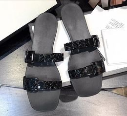 181w latest high quality men Design women Flip flops Slippers Fashion Leather slides sandals Ladies Casual shoes