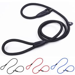 3 Colour Wholesale Dog Leashes Slip Rope Lead Leash Strong Heavy Duty Braided Ropes No Pull Training Leads Collar for Medium Large and Small Dogs B24