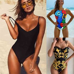 Sexy Swimsuit Women Swimwear Female Solid Black Thong Backless Monokini Bathing Suit XL 210630
