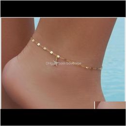 Anklets Drop Delivery 2021 Fashion Jewellery Starfish Pendant Gold And Sier Plated With Metal Chain For Women Foot Anklet Gift Jtzva