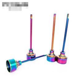 Colourful Rainbow G2 Titanium Carb Cap Smoking Accessories Dab Dabber Tool Nail For Cigarette Hookahs glass bongs water pipe Bubbler Rigs