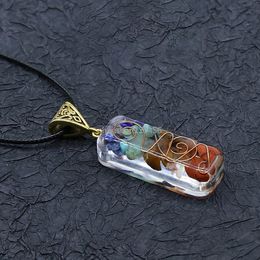 Sport Yoga 7 Chakra Orgone Energy Healing Pendant Necklace Crystal Natural Stone Necklaces for Women Fashion Jewellery Will and Sandy