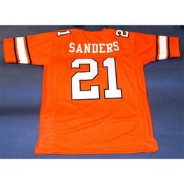 Mitch Custom Football Jersey Men Youth Women Vintage 21 BARRY SANDERS Rare High School Size S-6XL or any name and number jerseys