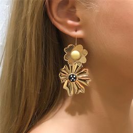 Zinc Alloy Earrings Flowers Dangle & Chandelier Women Earring Jewelry E9701