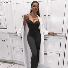 Winter Jumpsuits Black Bodysuits Sexy Outfits For Woman Rompers Bodycon Clothes Overalls Clubwear 27048P 210712