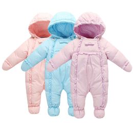 Winter Kids Jacket Overalls For Boy Baby Parka Coat Outerwear Girl Down Ski Snowsuit Children's Jumpsuit H0909