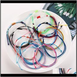 Link, Chain Jewellery Drop Delivery 2021 Thread Handmade Multilayer Woven Friendship Wax String Bracelets Multicolour Adjustable Braided Bracel