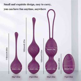 Nxy Vagina Tighten Vaginal Balls Women Intimate Goods Female Vibrator for Ben Wa Muscle Trainer Adult Toy 1215