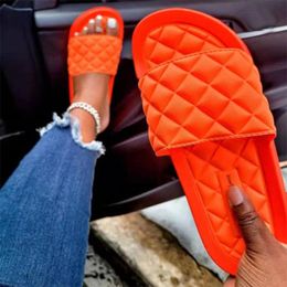 Slippers 2021 Summer Woman Flat Peep Toe Plus Size Air Cushion Ladies Sandals Casual Fashion Women's Beach Shoe Comfortable