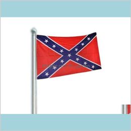 Banner Festive Party Supplies Home Garden Rebel Civil War Confederate Battle Two Sides Printed Flag National Polyester Flags Drop Deli