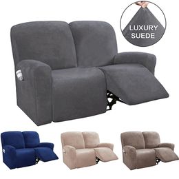 2 Seat Recliner Sofa Chair Cover All-inclusive Non-slip Couch Slipcover Elastic Massage Protector 211116