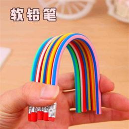 Colourful Magic Pencil Bendy Flexible Pencil With Eraser Deformation Soft Magic Folding Pencils Creative Pencil Student Writing Gift G4WLZ22