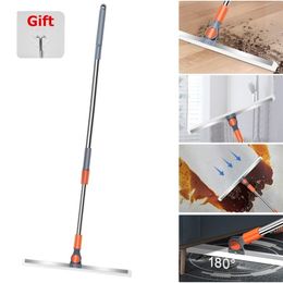 LMETJMA Multifunction Magic Broom Adjustable 180 Rotatable Magic Broom Mop Window Squeegee Sweeper Broom Wiper with Hook KC0426 211215