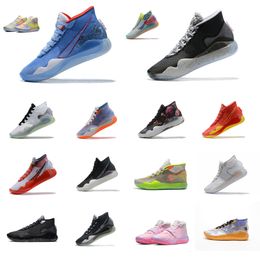 peach jams Australia - Mens KD 12 shoes youth kids Kevin Durant 12s xii sneakers tennis Peach Jam Team Red Blue Black White Easter Academy Anthracite EYBL Pink kd12 boots with box