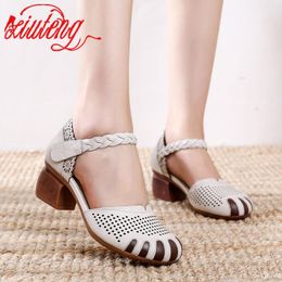 Xiuteng Women Woven Shoes Summer Handmade Fashion Comfortable Leather Flats Casual Sandals Zapato Big Size