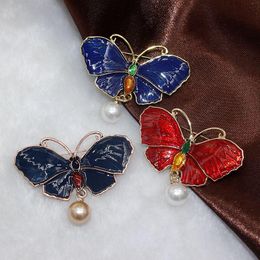 Pins, Brooches 2021 Brooch Oil Dripping Butterfly Simulation Insect Cartoon Modelling High Grade Lady Coat Accessories