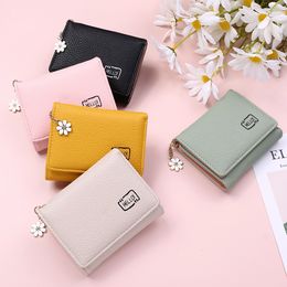 2021 Fashion Women's Wallet Short Ladies Small Card Holder Print Girls Tassel Two-fold Female Coin Purses Bags