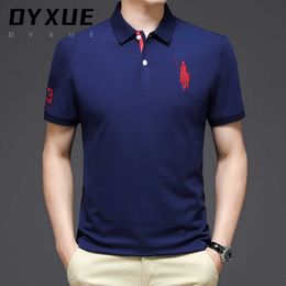 mens high end clothing Canada - High End Fashion Brand Cotton 2021 Summer Big Horse Men Short Sleeve Polo Shirts Tops Embroidery Mens Clothes Casual 220210