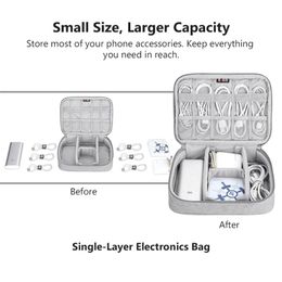 Storage Bags USB Hard Box SD Card Cable Power Cord Bank Electronics Headphones Case Bag Organizer Holder Key Coin Accessories