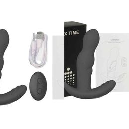 Nxy Vibrators Sex Toys for Men 360 Degree Rotating Anal Vibrator Wireless Remote Male Prostate Massager Plug Vibrating g Spot Stimulate 1221