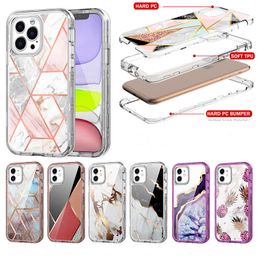 full body 3in1 heavy duty phone cases for iphone 12 11 13 14 pro max xsmax xr 7 8plus antiscratch hybrid sturdy armor marble shockproof protective cover