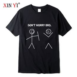 XINYI Men's T-shirt 100% cotton high quality casual Funny design print men T shirt knitted mens t-shirt tee shirts tops 210706