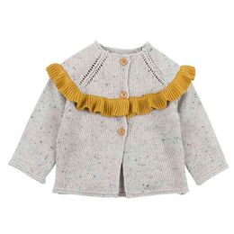 Baby Sweater born Girls Sweaters Cardigans Autumn Causal Toddler Long Sleeve Knitwear Jackets Spring Children's Knitted Coats 210417