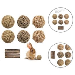 Small Animal Supplies Lightweight 7Pcs/Set Practical Natural Guinea Pigs Rats Chinchillas Toys Reusable Molar Toy Eco-friendly For