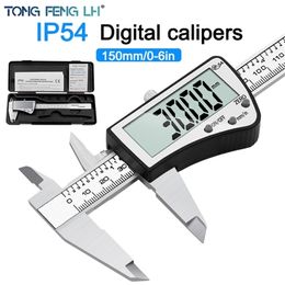 Digital display stainless steel caliper 0-150mm MM inch LCD electronic vernier IP54 waterproof 210922