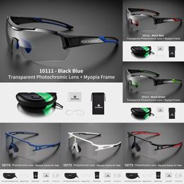 ROCKBROS Cycling Glasses Photochromic Bicycle Sports Sunglasses Men Women UV400 MTB Road Bike Goggles Ultralight Outdoor Eyewear R0410