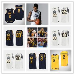 2022 NCAA Cal Bears Stitched College Basketball Jersey 3 Paris Austin Jersey 20 Matt Bradley 2 Monty Bowser Joel Brown 33 D.J. Thorpe 22 Andre Kelly Jalen Celestine Kuany