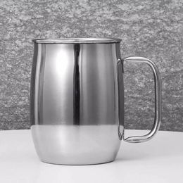 Mugs 1000ml Stainless Steel Beer Cup Outdoor Camping Western Tea Coffee With Handle Water Mug Drinkware