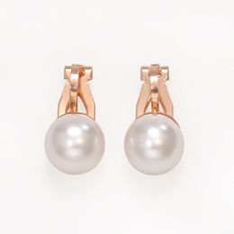 Pearl Statement Clip on Earrings Women Wedding Party no pierced Earrings Maxi Jewelry Love Christmas Gift Simulated Pearl Earring
