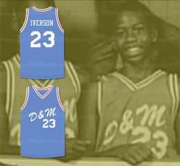Custom Allen Iverson #23 Basketball Jersey Kevin Garnett Ed Blue Any Names Number S-4XL 5XL 6XL Jerseys
