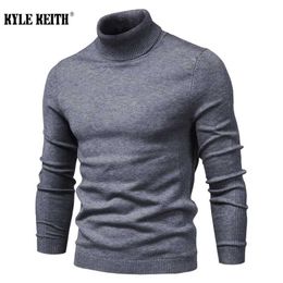 Winter Mens Sweaters Casual Turtle Neck Solid Colour Warm Slim Turtleneck Sweaters Pullover Size S-2XL 211006