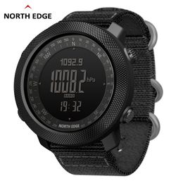 NORTH EDGE Men's sport Digital watch Hours Running Swimming Military Army watches Altimeter Barometer Compass waterproof 50m 210407