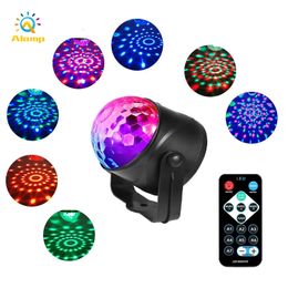 Laser Disco Lighting RGB 6W Stage Lamp Sound Activated Rotating DJ Ball Projector Night Light for Party KTV Birthdat Decor