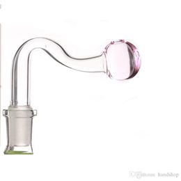 Tubi per olio da pipa in vetro colorato corto Tubi per tubi di alta qualità Mini strumenti per fumatori